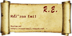 Rózsa Emil névjegykártya