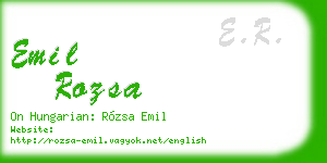 emil rozsa business card